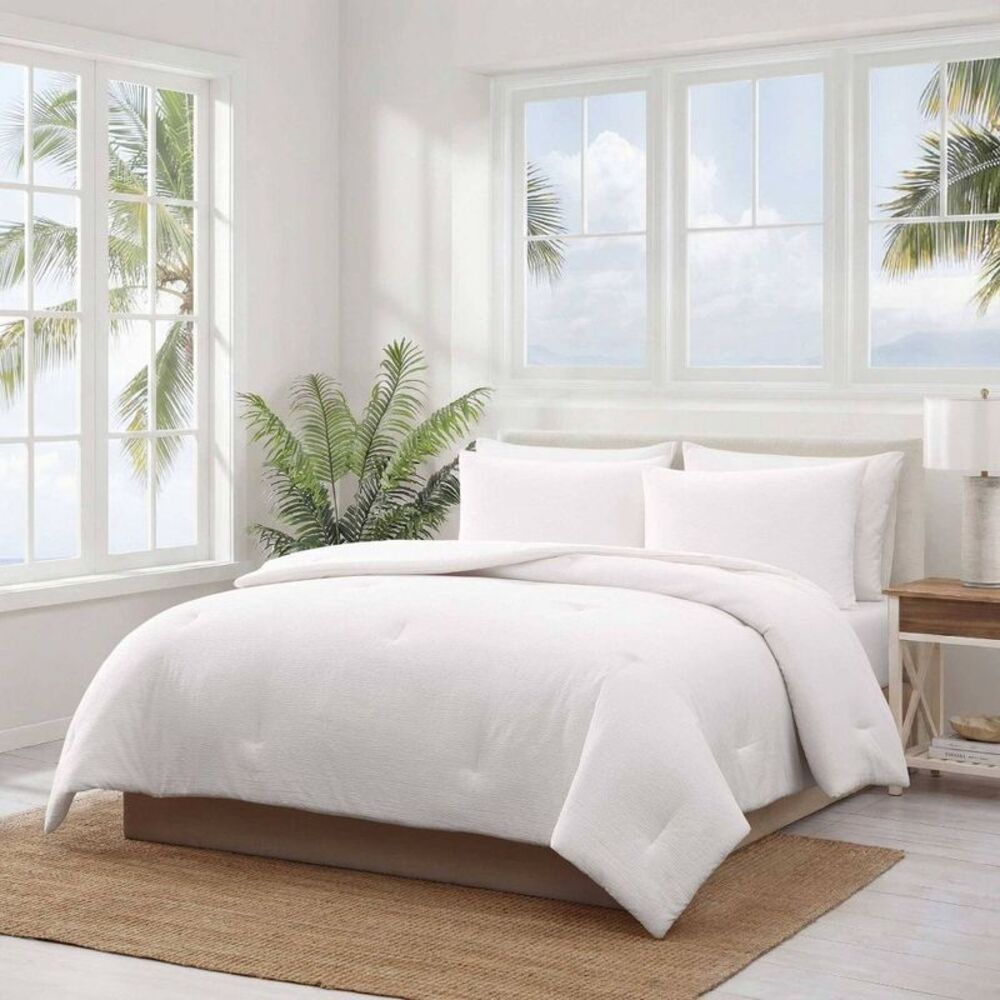 Tommy Bahama Pebble Texture White Full/Queen Comforter Set